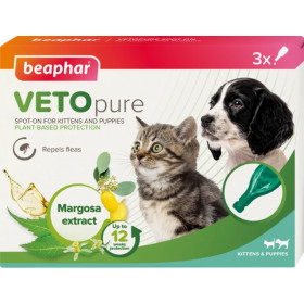 Репелентни капки против бълхи за малки кученца и котки Beaphar Bio Sopt On